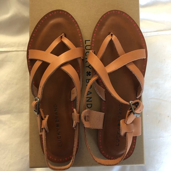 Lucky Brand Shoes - Lucky Brand Brown Leather Sandals 6 NEW